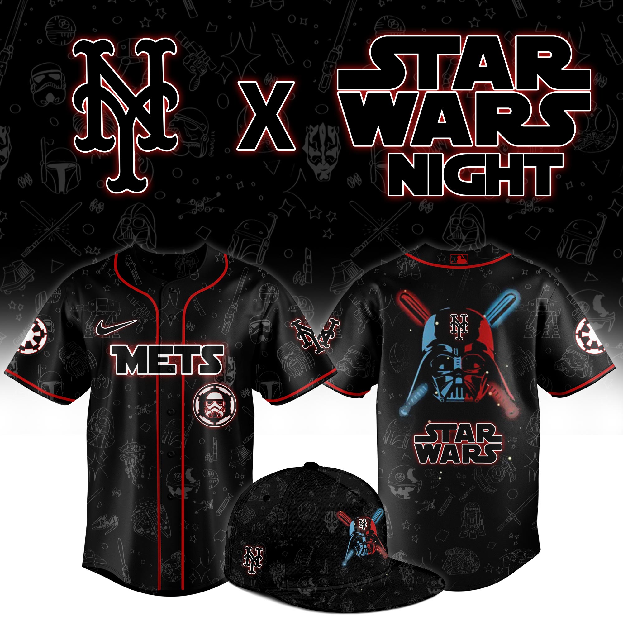 New York Mets Star Wars Night Jersey
