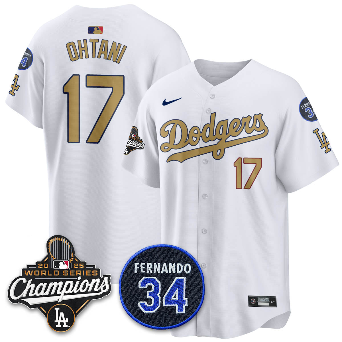 LAD 2025 World Series Champions Jersey - Stitched
