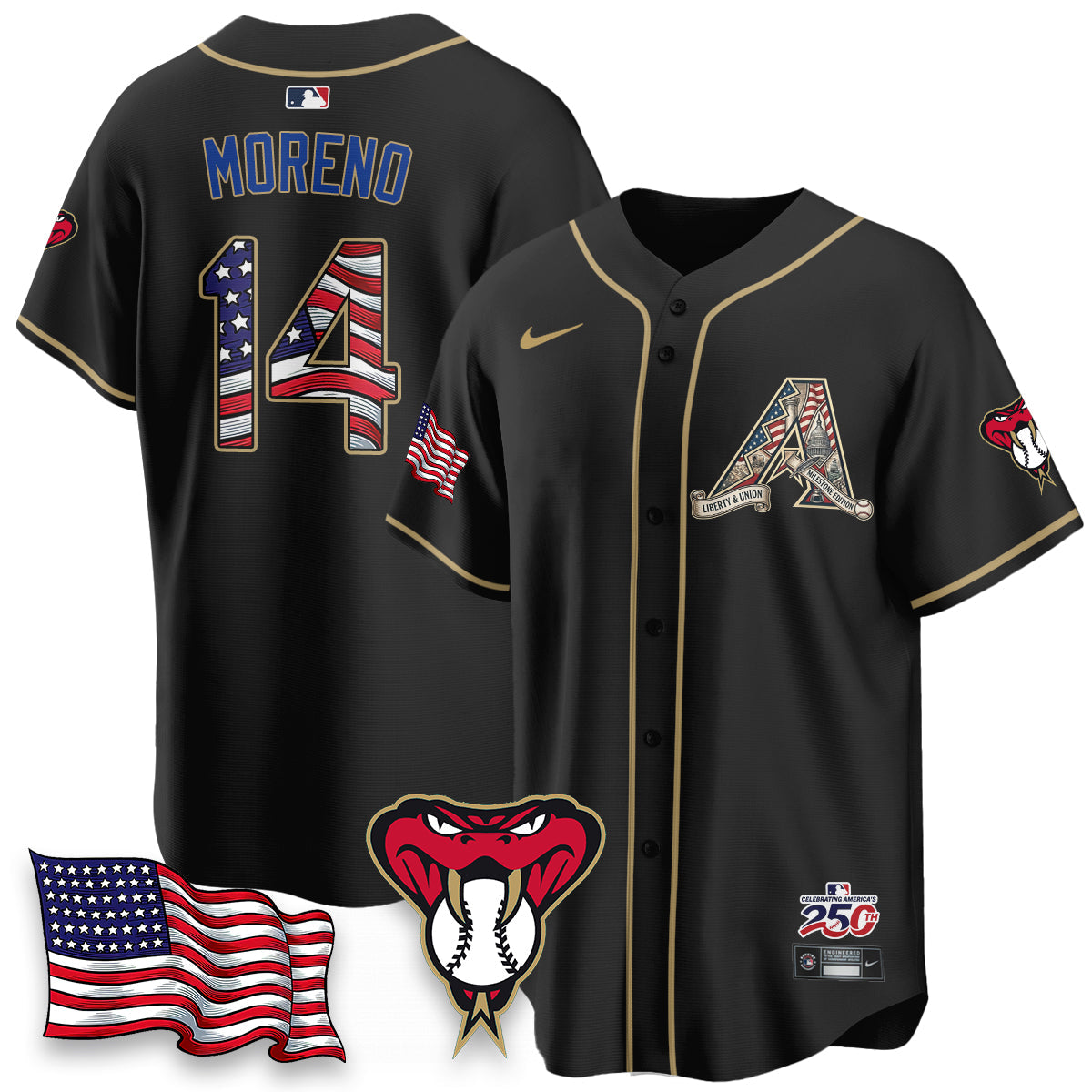 ARI 2026 Independence Day USA Vapor Limited Jersey - Stitched