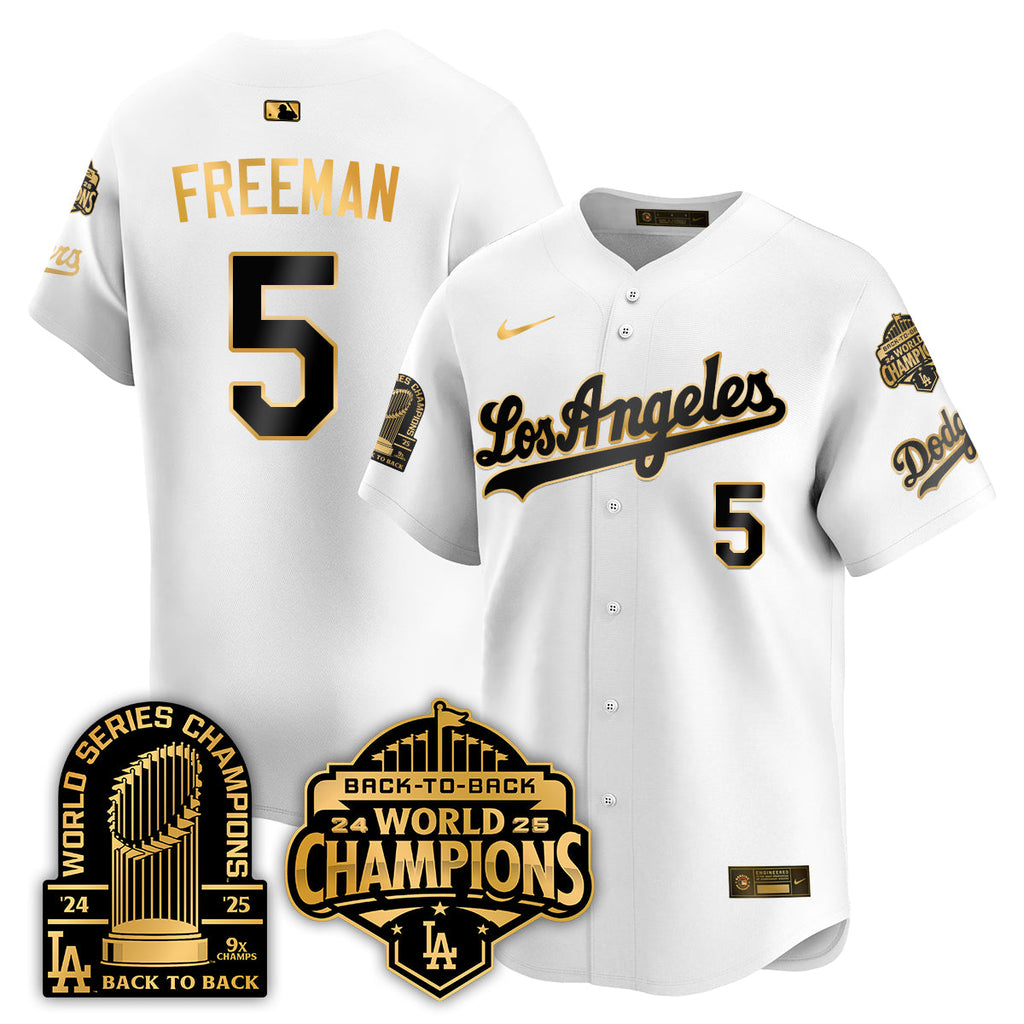 LAD Gold Collection Limited Gold Jersey - 9x & B2B Champs - Stitched