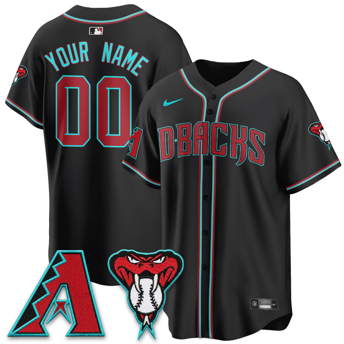ARI Black Out Style Vapor Premier Limited Custom Jersey - All Stitched