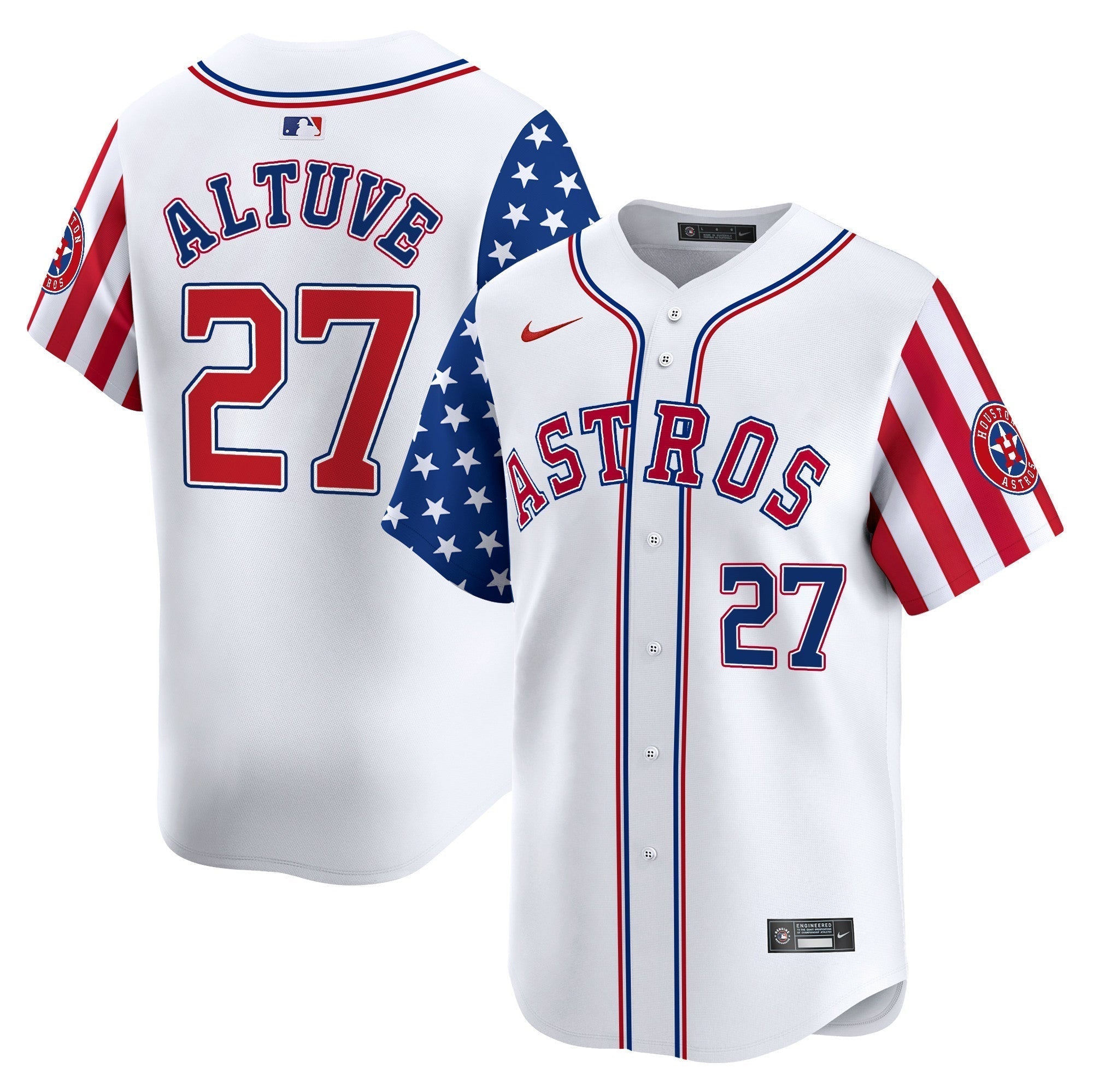 Astros 2025 Independence Day Vapor Premier Limited Jersey - Stitched