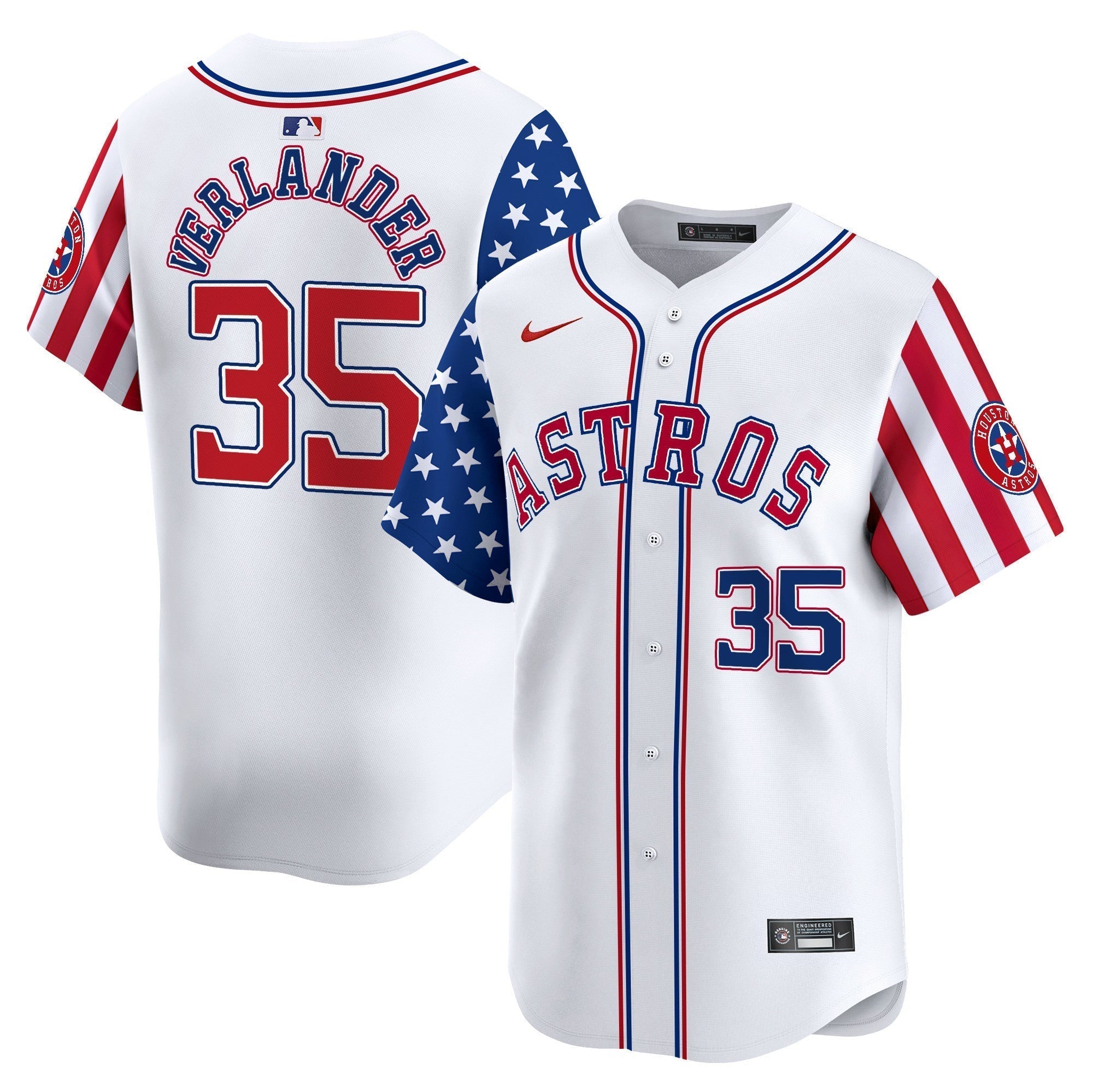 Astros 2025 Independence Day Vapor Premier Limited Jersey - Stitched