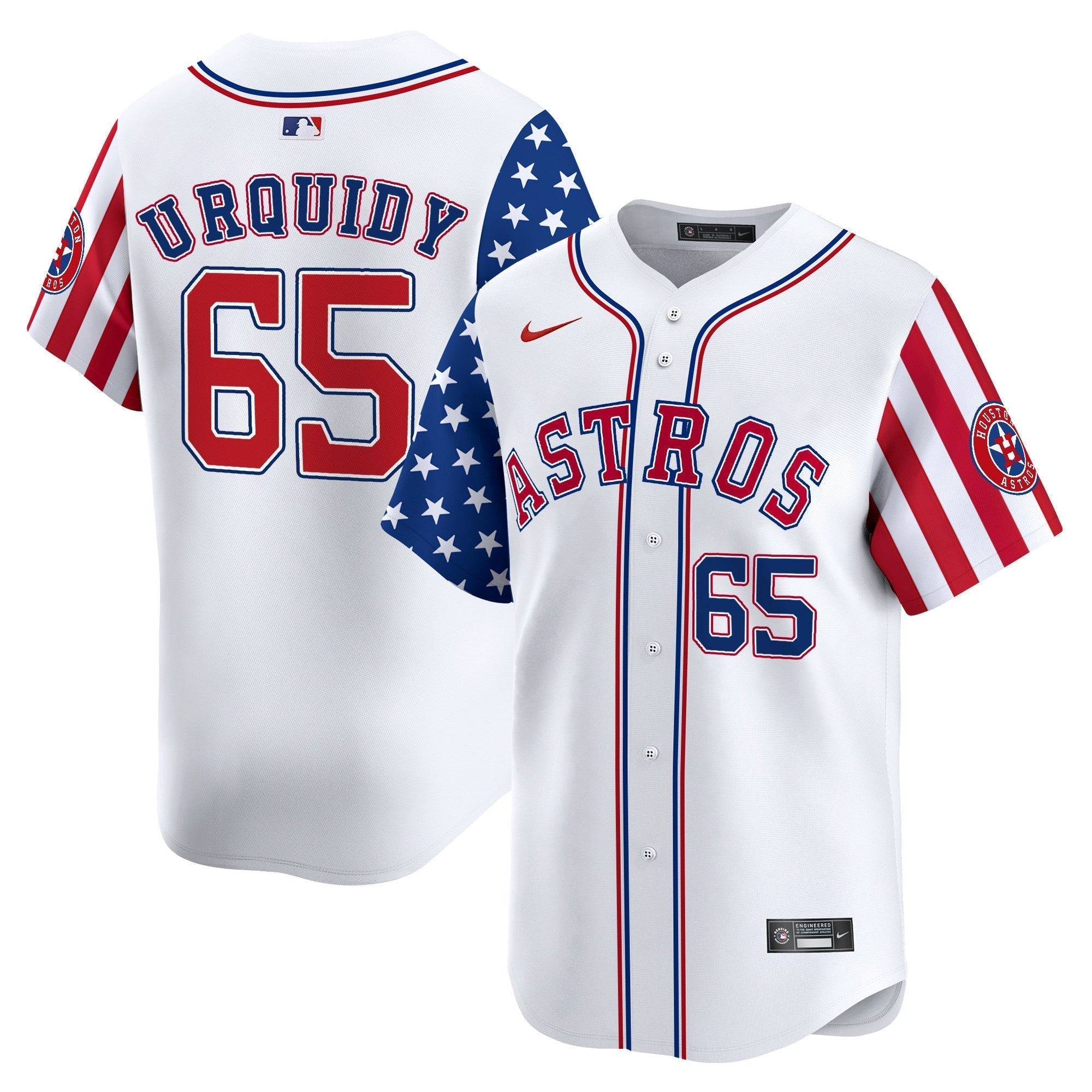 Astros 2025 Independence Day Vapor Premier Limited Jersey - Stitched