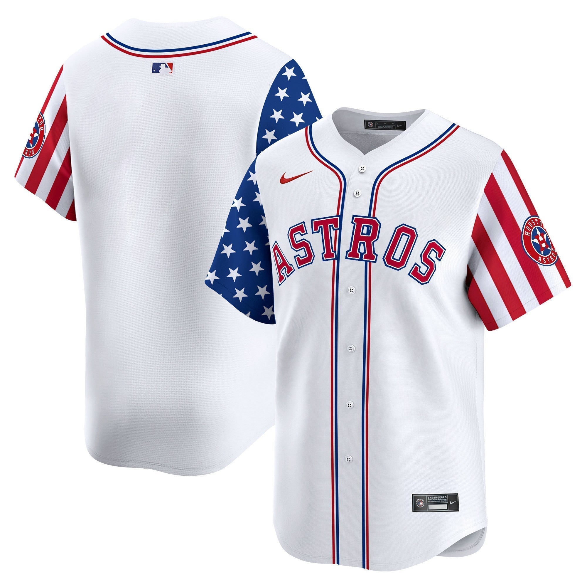 Astros 2025 Independence Day Vapor Premier Limited Jersey - Stitched
