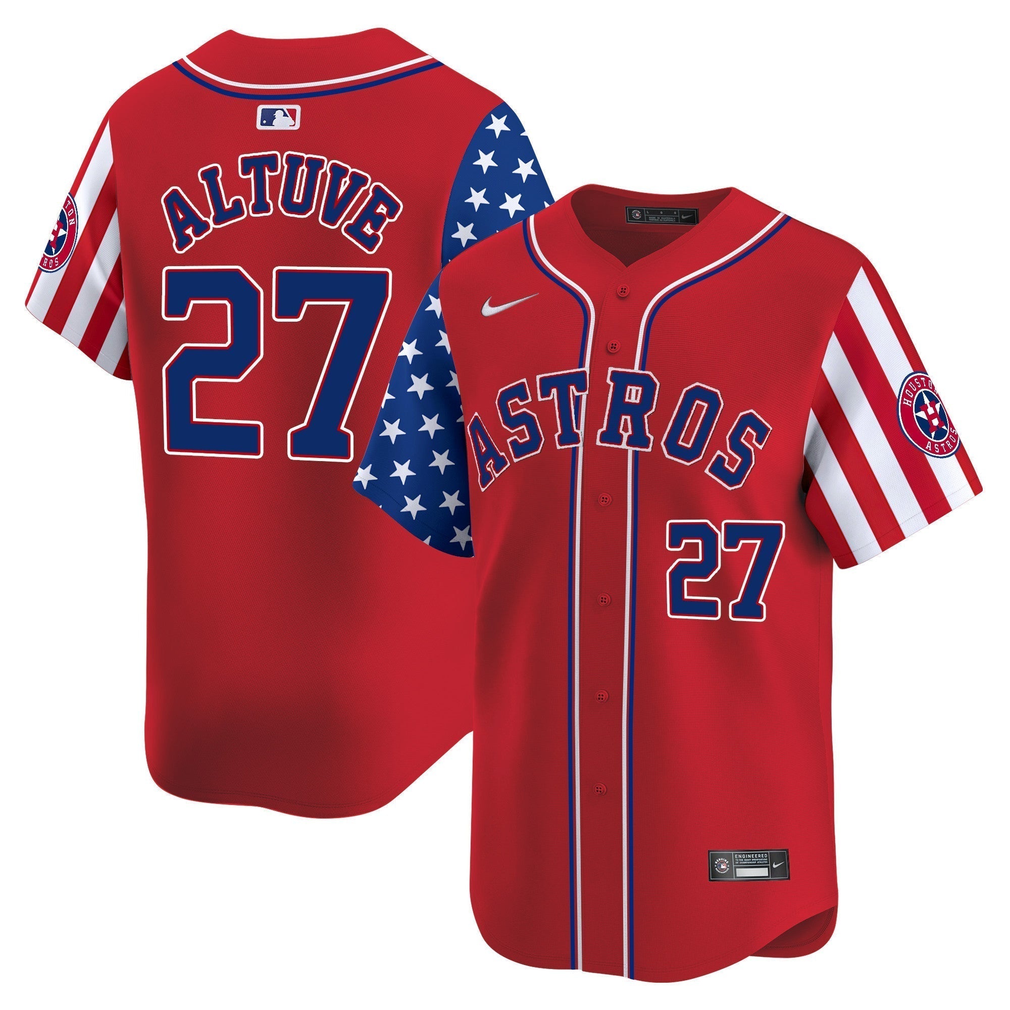 Astros 2025 Independence Day Vapor Premier Limited Jersey - Stitched