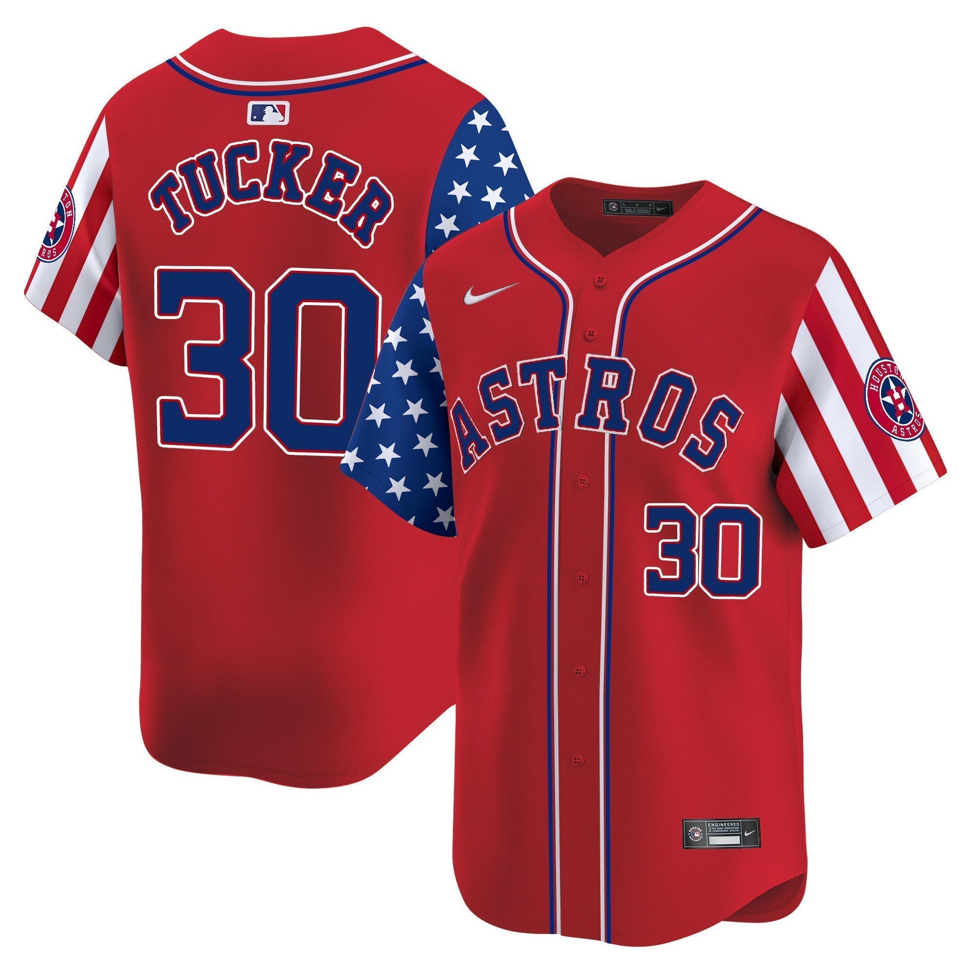 Astros 2025 Independence Day Vapor Premier Limited Jersey - Stitched