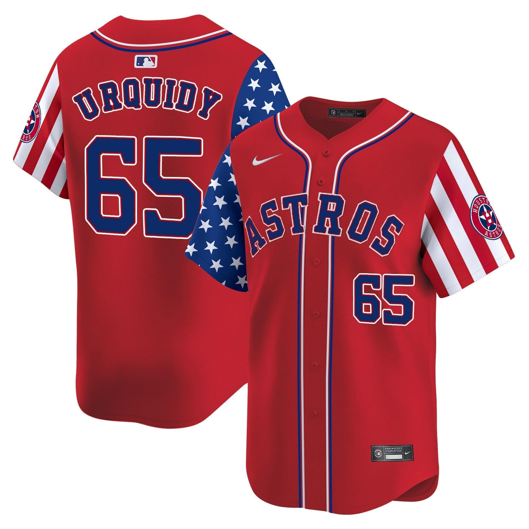 Astros 2025 Independence Day Vapor Premier Limited Jersey - Stitched