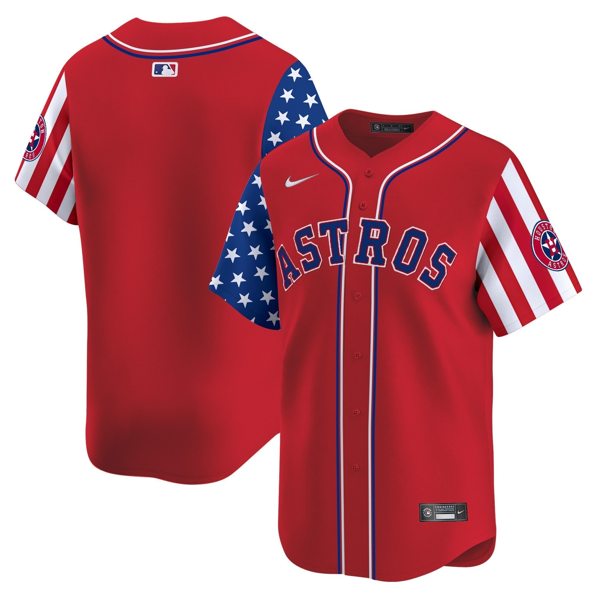 Astros 2025 Independence Day Vapor Premier Limited Jersey - Stitched