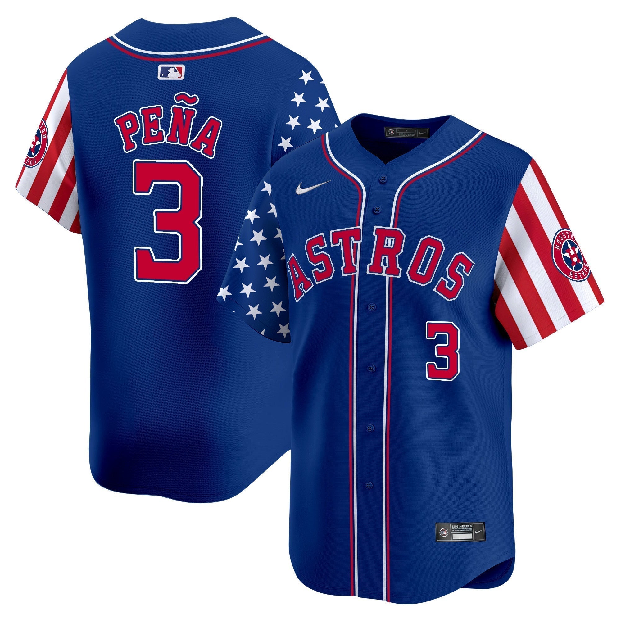 Astros 2025 Independence Day Vapor Premier Limited Jersey - Stitched