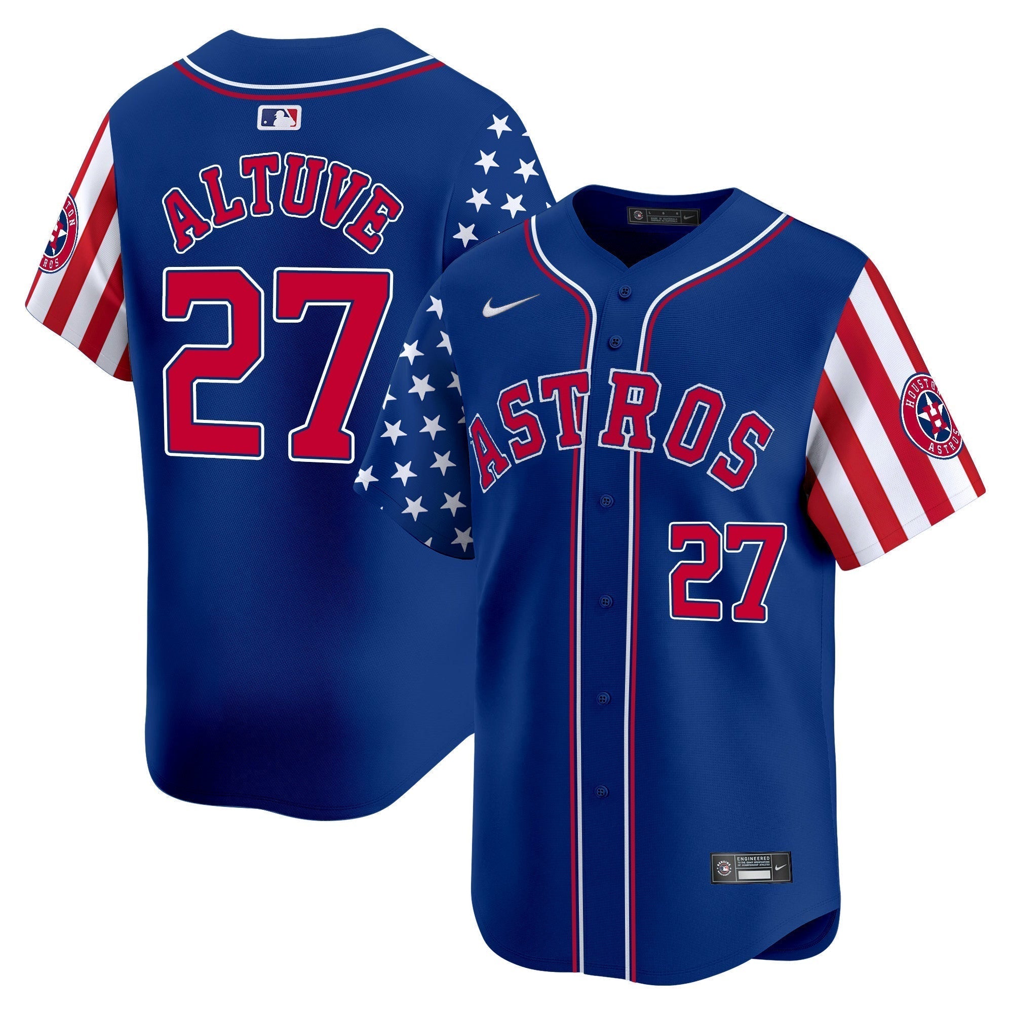 Astros 2025 Independence Day Vapor Premier Limited Jersey - Stitched