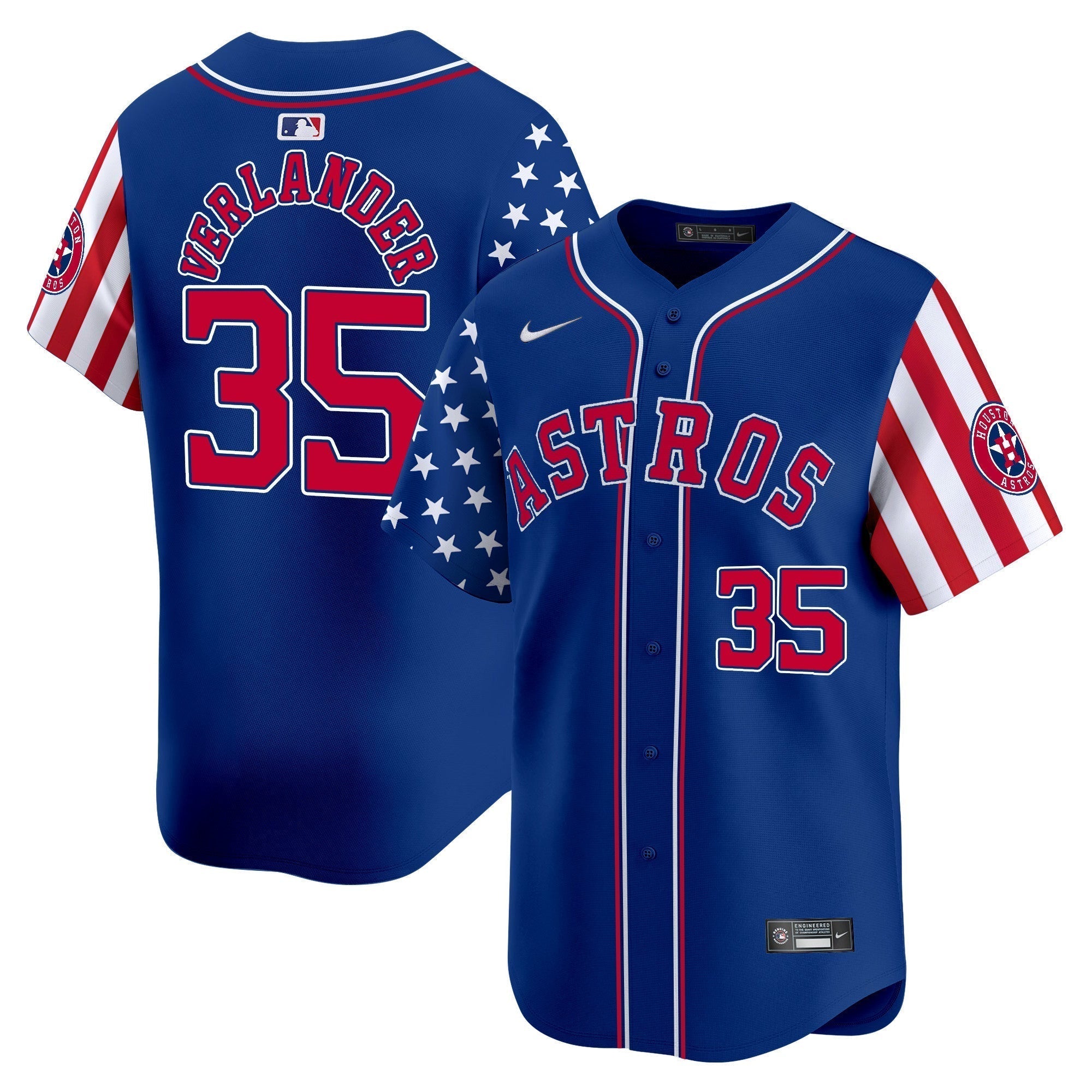 Astros 2025 Independence Day Vapor Premier Limited Jersey - Stitched