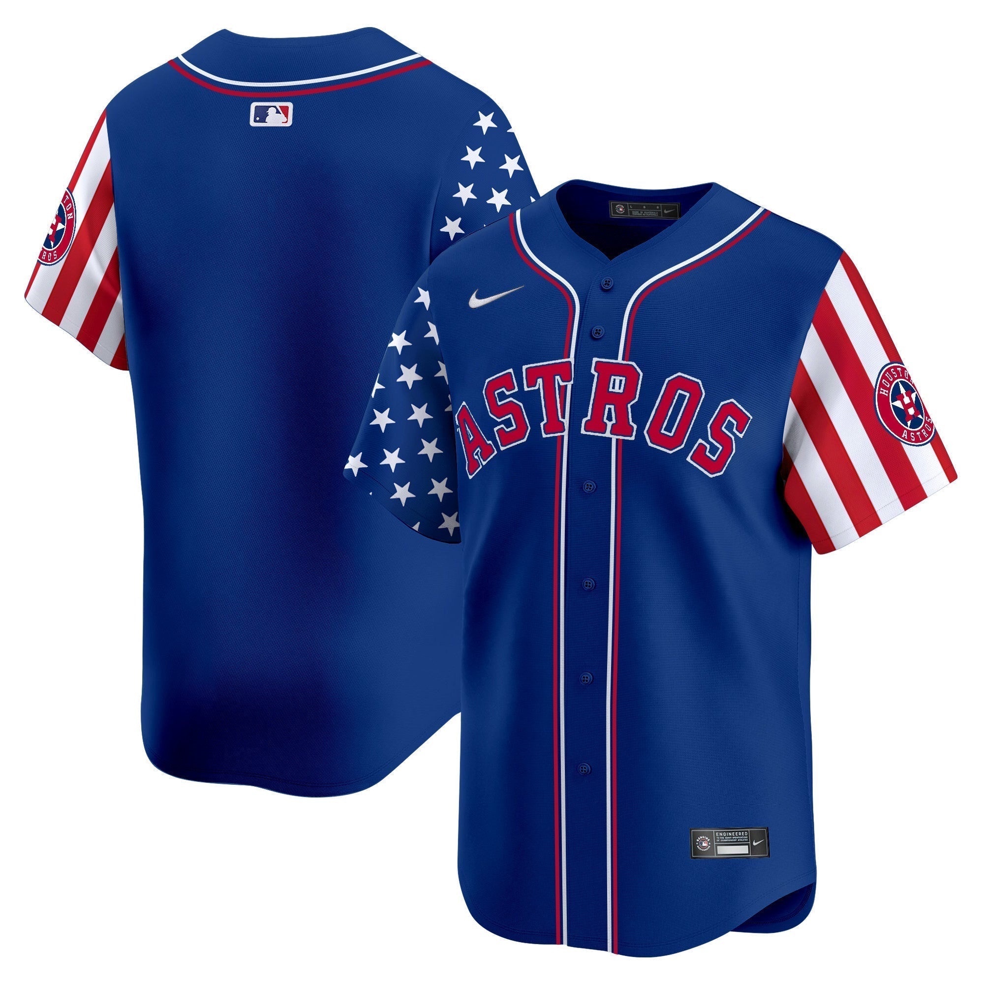 Astros 2025 Independence Day Vapor Premier Limited Jersey - Stitched