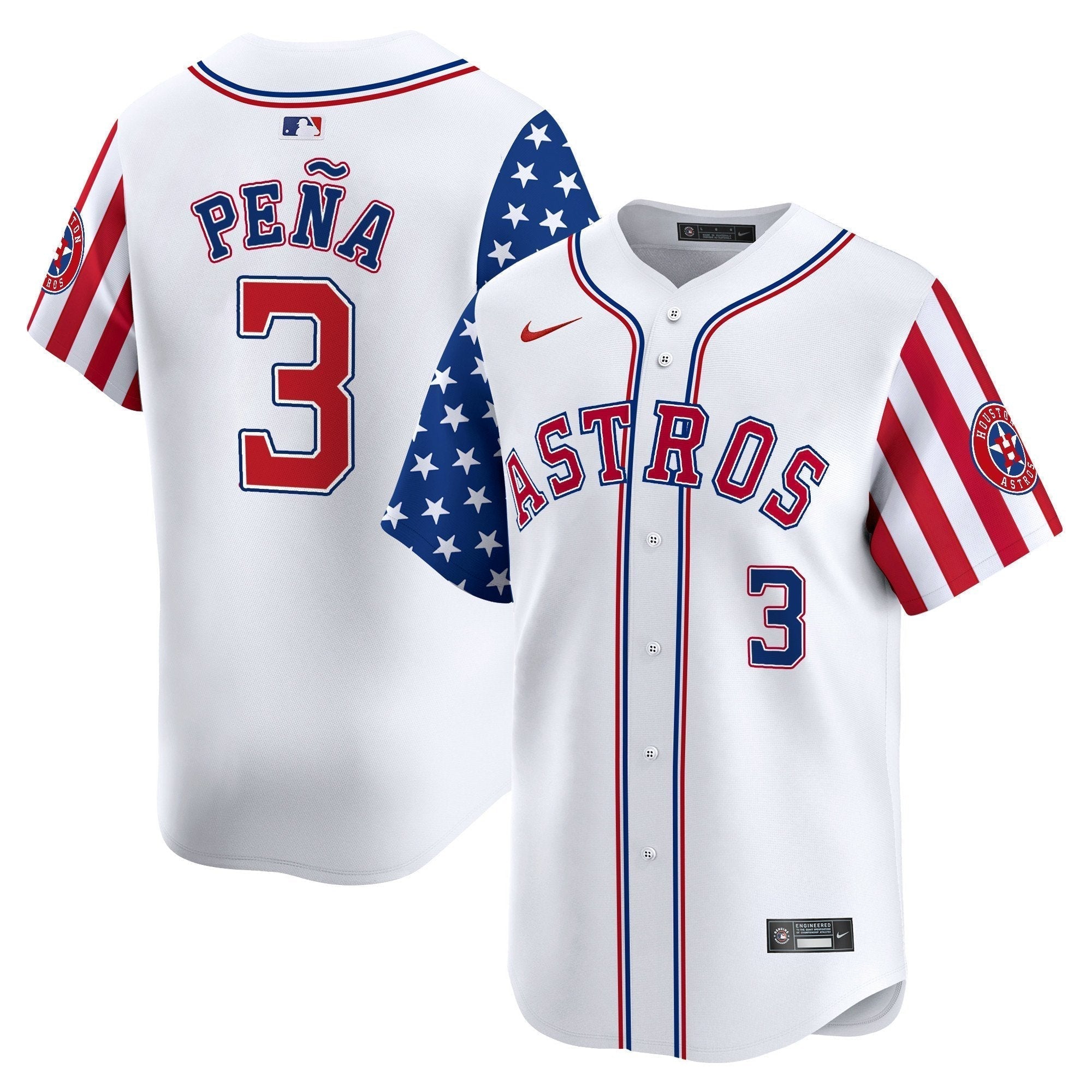 Astros 2025 Independence Day Vapor Premier Limited Jersey - Stitched
