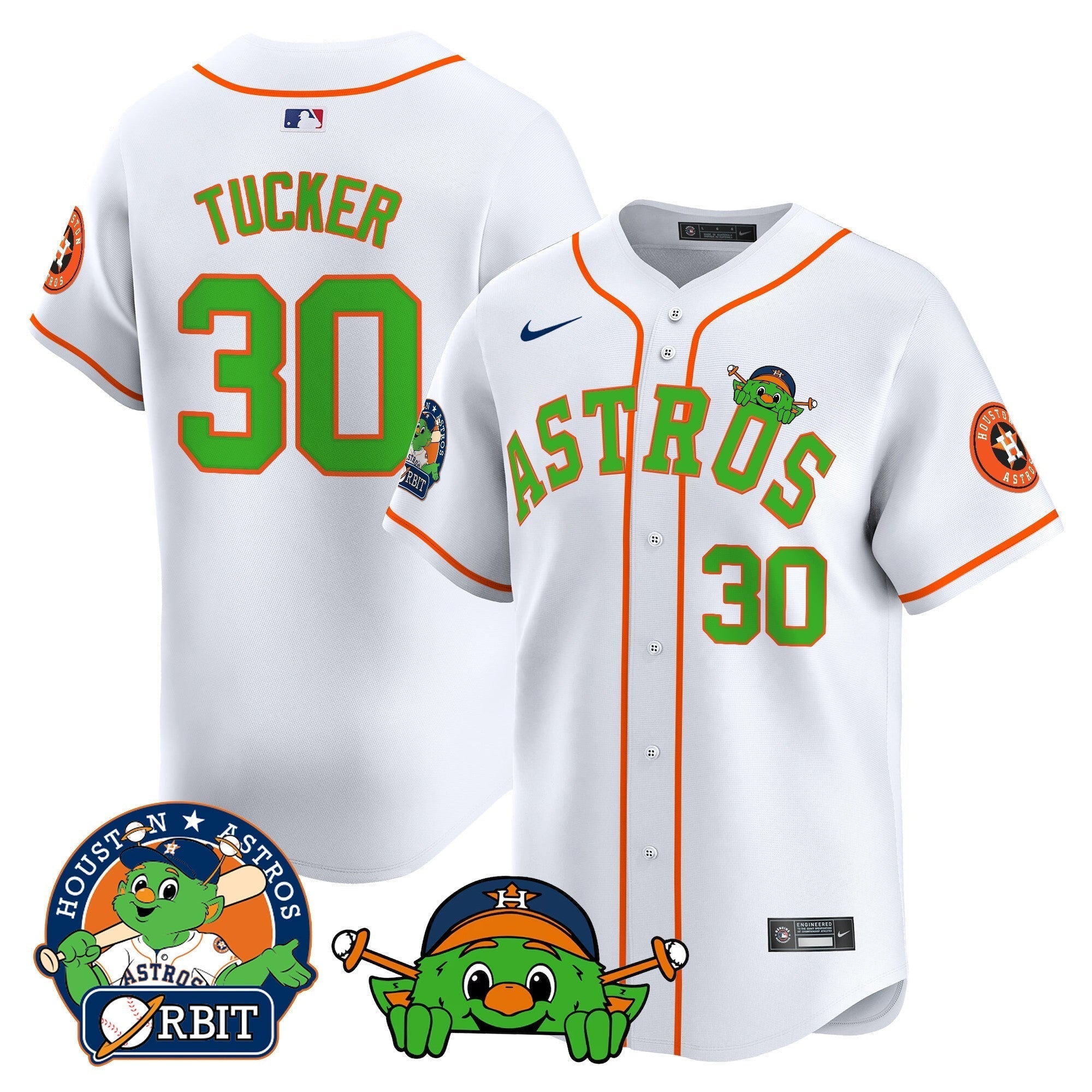 Astros Orbit Patch Vapor Premier Limited Jersey V3 - Stitched