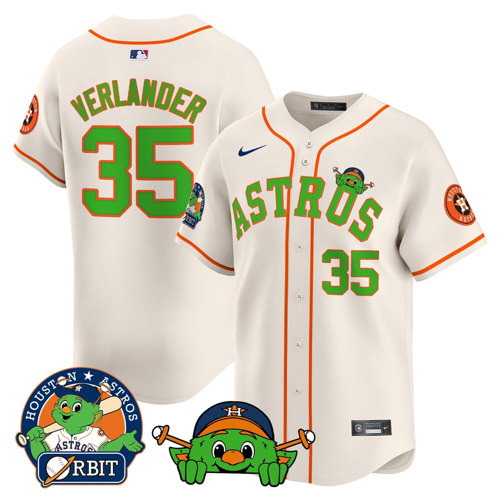 Astros Orbit Patch Vapor Premier Limited Jersey V3 - Stitched