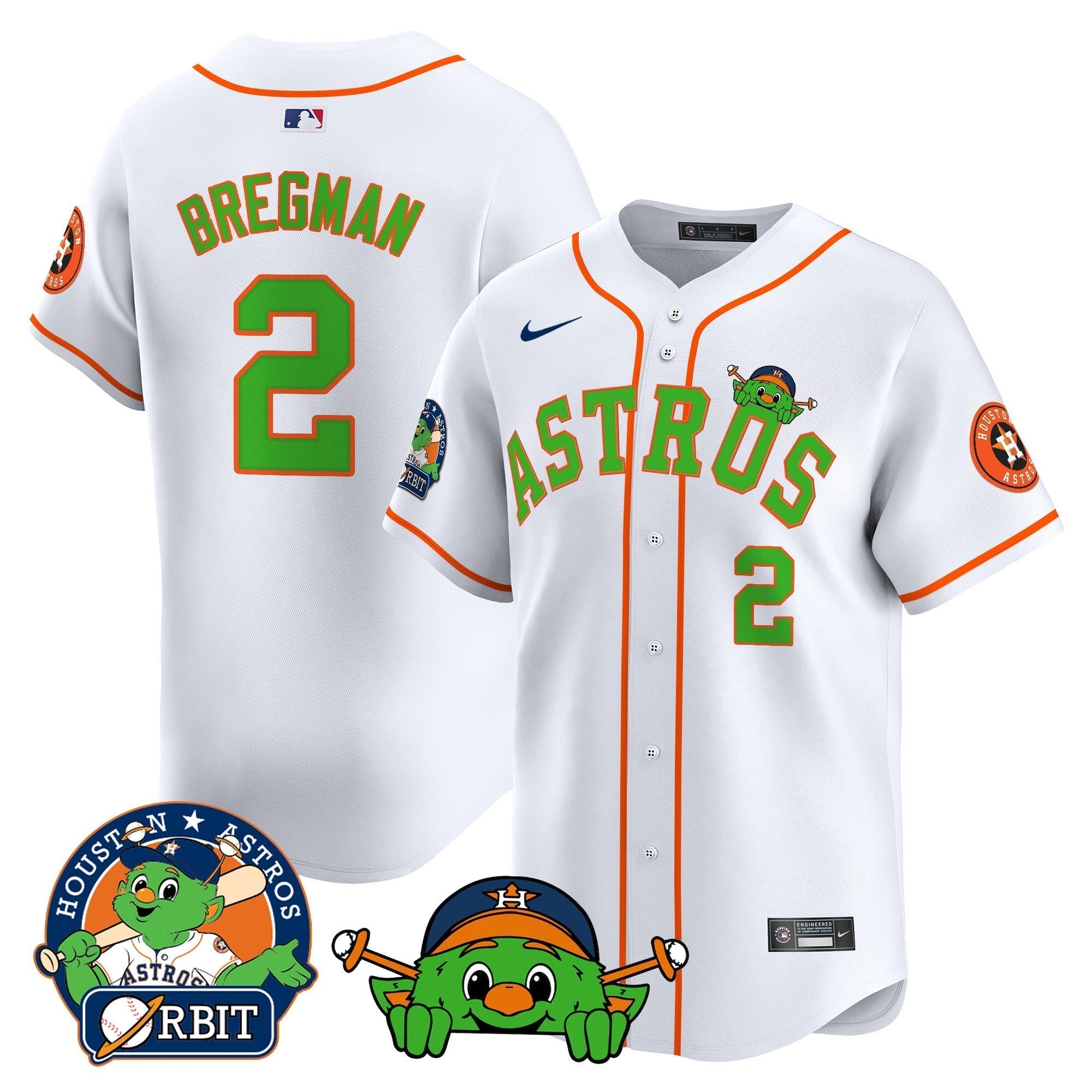 Astros Orbit Patch Vapor Premier Limited Jersey V3 - Stitched