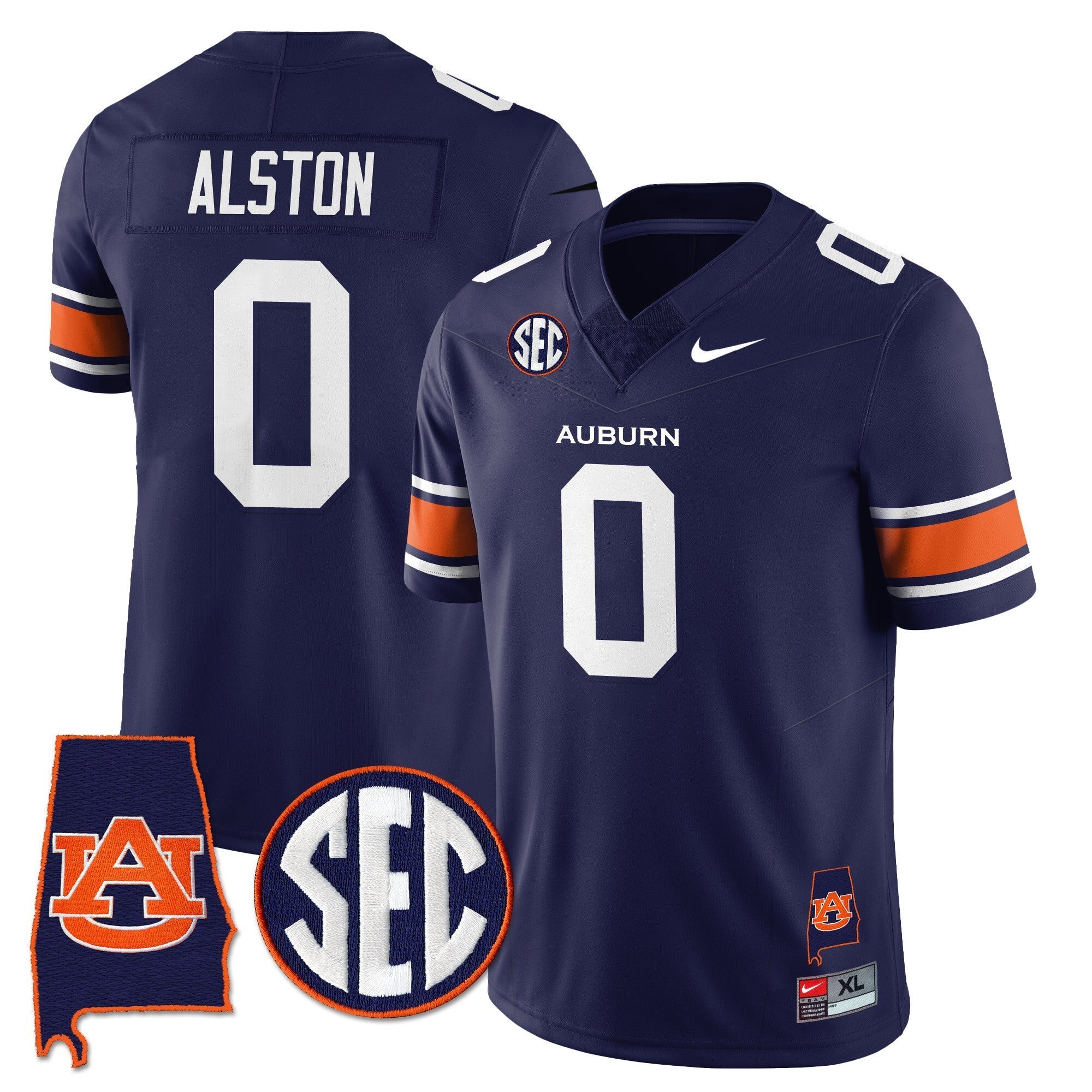 Auburn Tigers Alabama Patch Vapor Limited Jersey - All Stitched