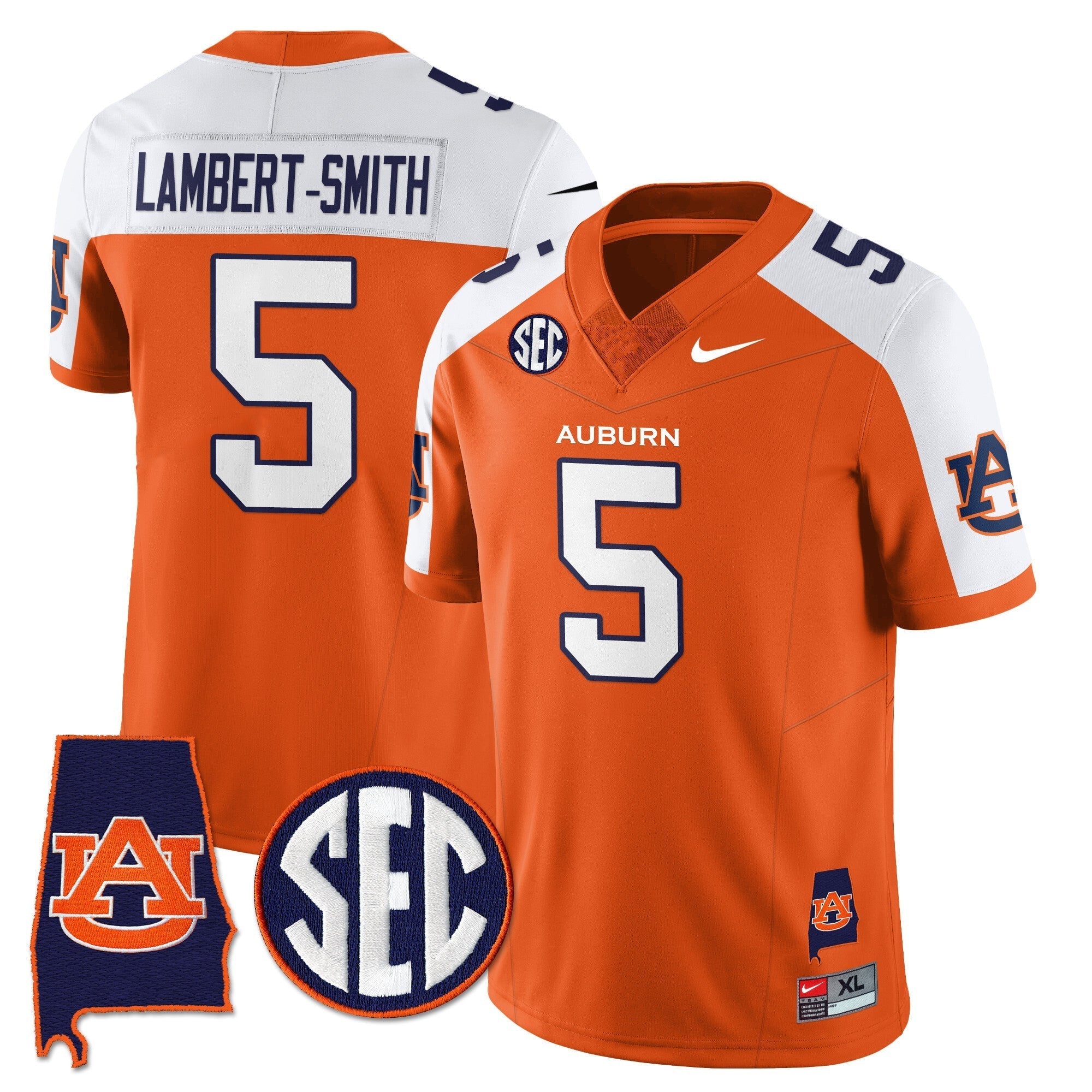 Auburn Tigers Alabama Patch Vapor Limited Jersey - All Stitched