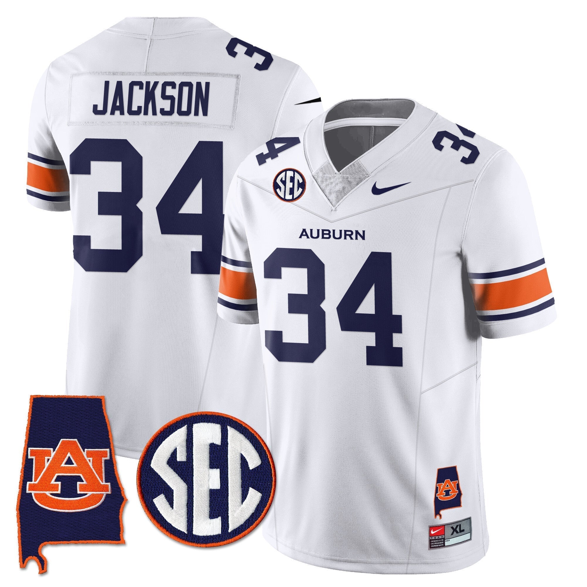 Auburn Tigers Alabama Patch Vapor Limited Jersey - All Stitched
