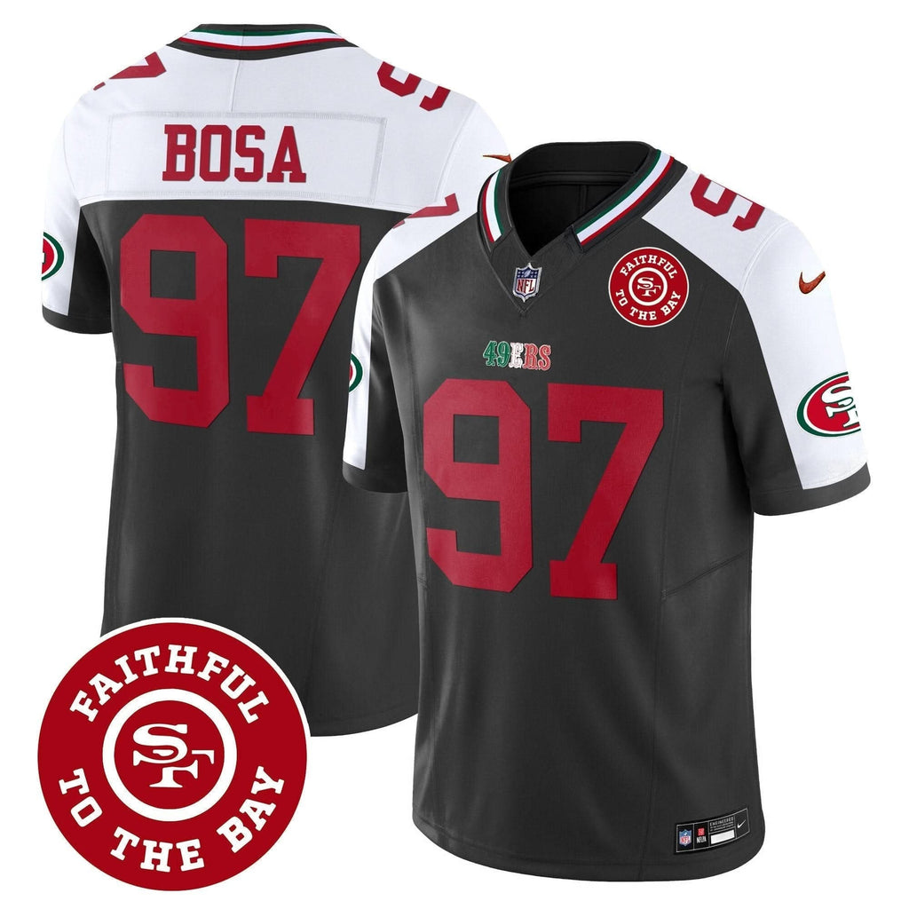 49ers Mexico Faithful To The Bay Patch Vapor Jersey - All Stitched
