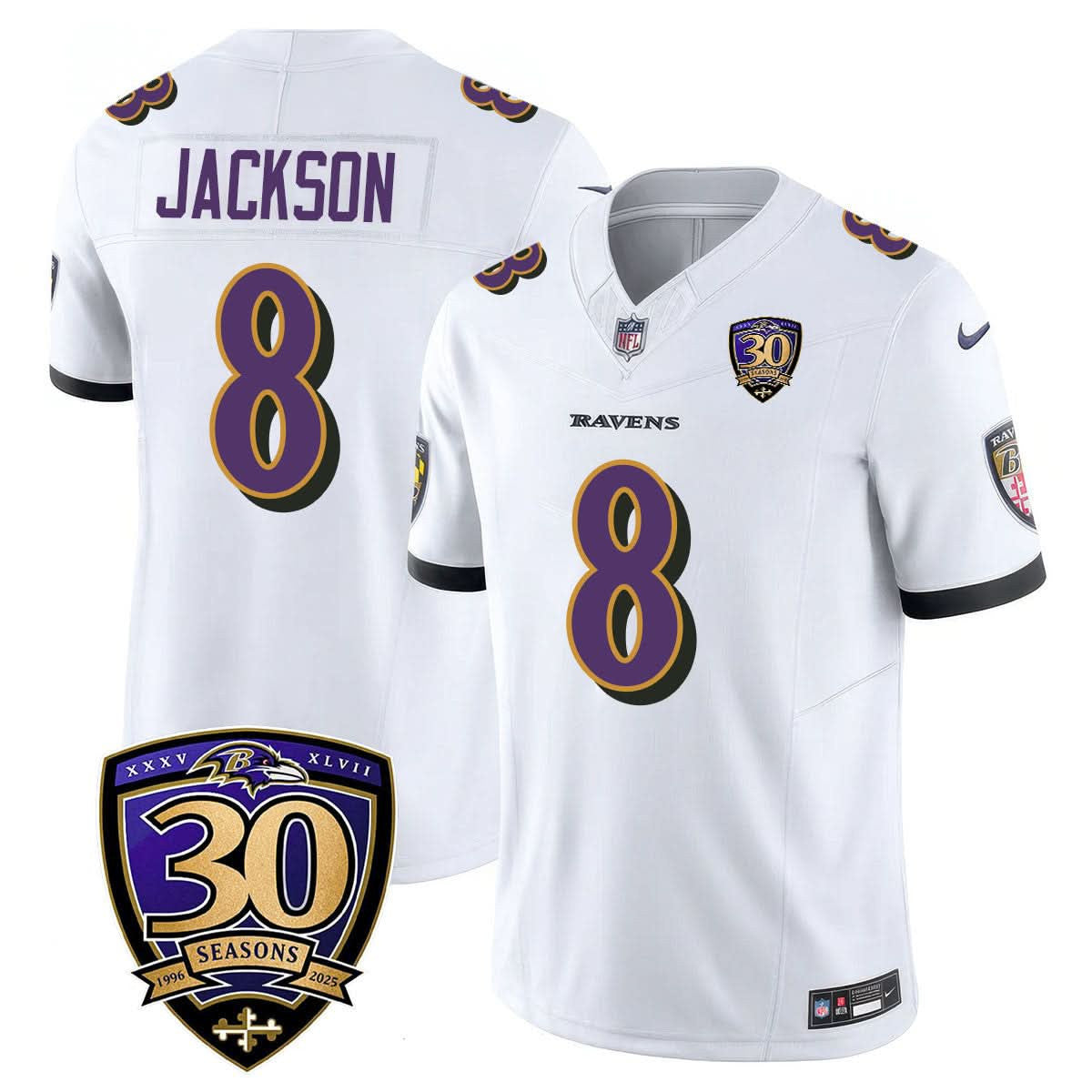 Baltimore Ravens Limited 30th Season Jersey - All Stitched