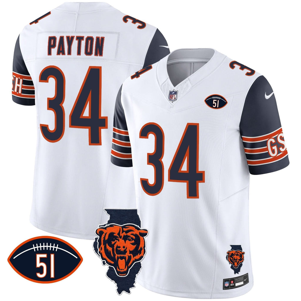 Bears Illinois Patch Vapor Jersey - All Stitched